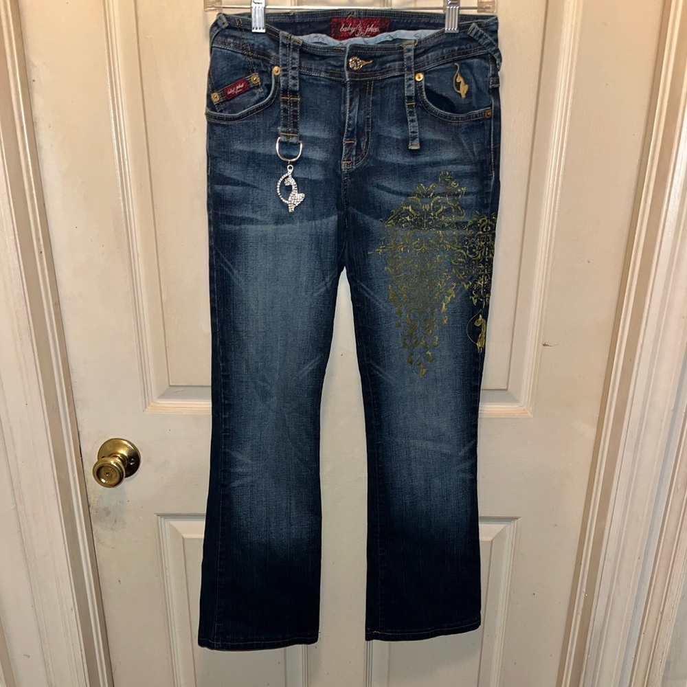 BABY PHAT Women’s Denim Jeans. Sz 5. Waist 28. Inseam 28.